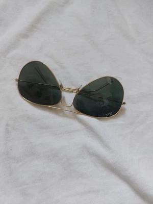 Ray Ban RB3025 3025 001/P1 Aviator Sunglasses - Gold / Green
