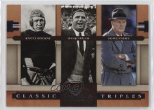2008 Donruss Classics Classic Triples Knute Rockne Hank Stram Tom Landry HOF 9bp
