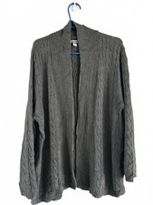 Women  s Croft  barrow cable knit cardigan large 825 