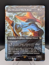 The Destined Black Mage [Borderless] #447 Prices | Magic Final Fantasy  Commander | Magic Cards