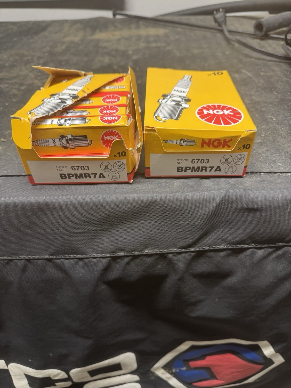 NGK 6703 BPMR7A Solid Standard Spark Plugs. 10 Pack. 2 Boxes