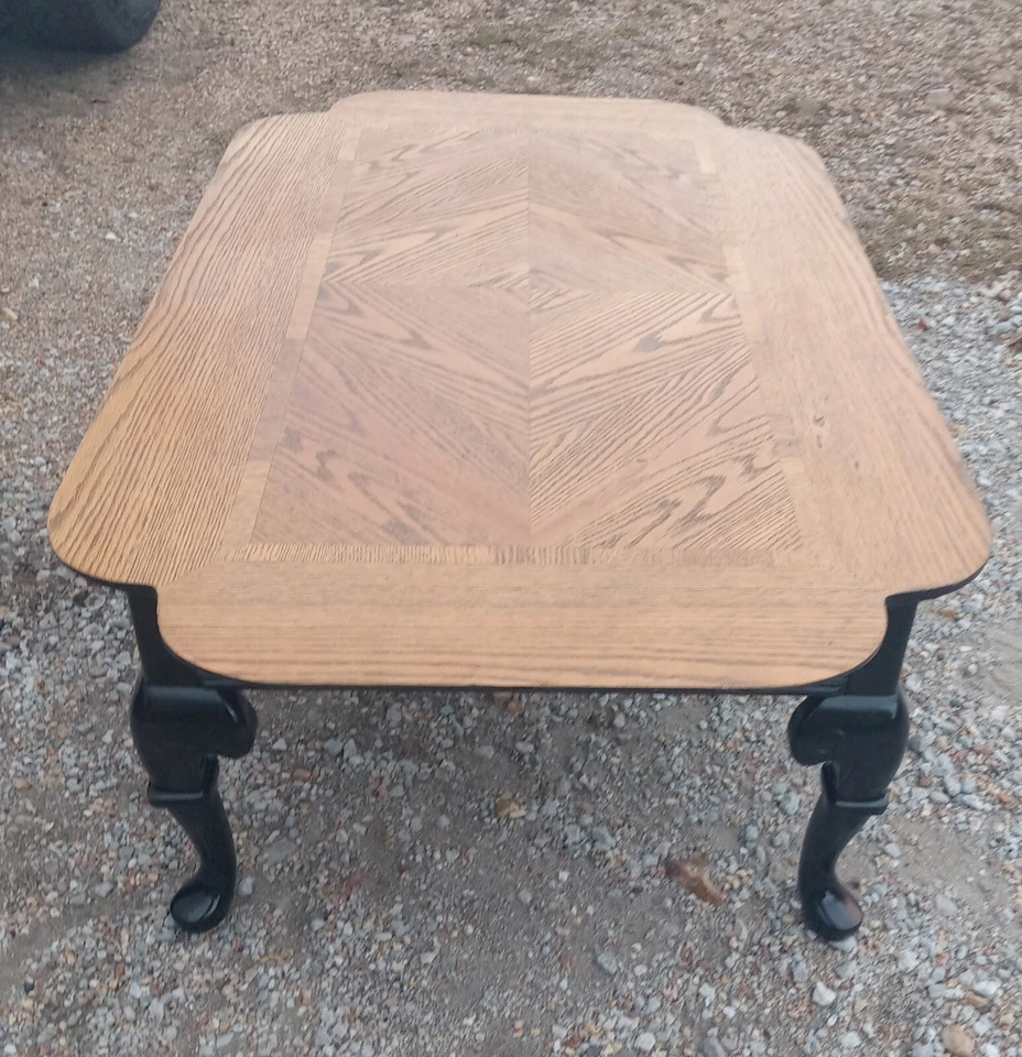 Mesa de centro de roble y negro (CT400) Foto 2 de 4