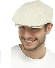 Mens Cotton Linen Lightweight Summer Flat Cap. fast UK post 48-72 hour delivery.