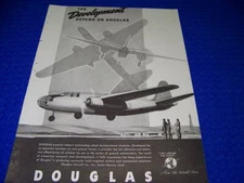 1939 DOUGLAS A-20 HAVOC  "DEPEND ON DOUGLAS.." 1-PAGE ORGINAL SALES AD (58GG)