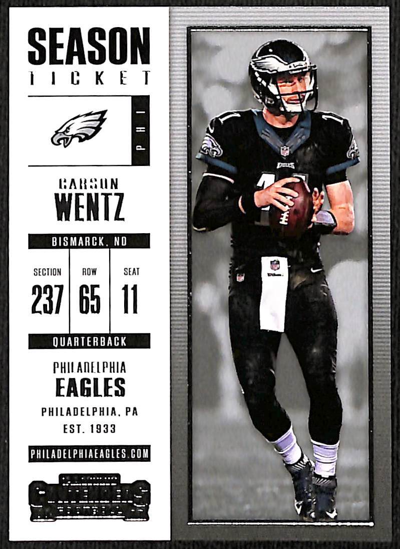 2017 Panini Contenders  Carson Wentz #83   Philadelphia Eagles