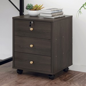 Mobile File Cabinet Bedside Side Table Filling 3 Drawers Pedestal Office Storage Ebay