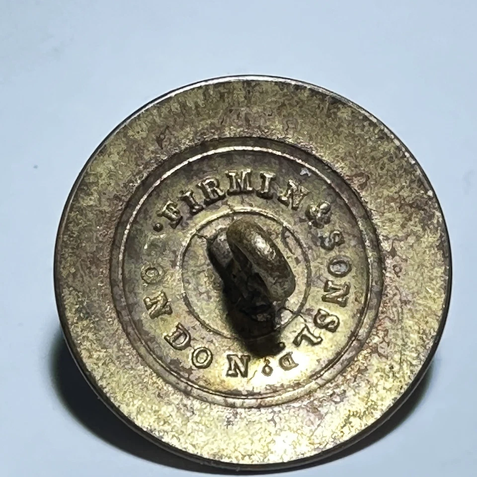 1800’s Firmin & Sons Ld LABOR IPSE VOLUPTAS London Brass Metal Button - Image 2 of 4