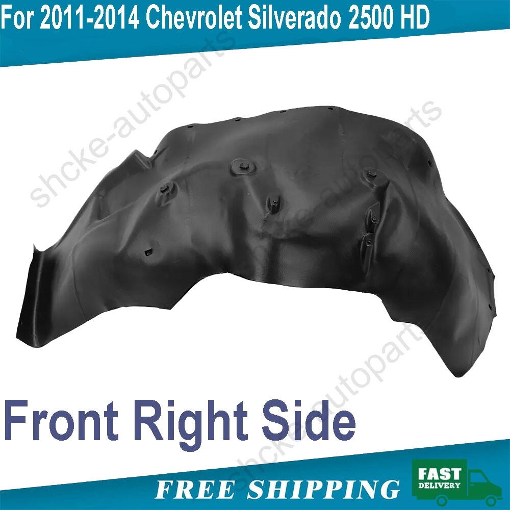 Right Front Fender Splash Shield for 11-14 Chevy Silverado 2500HD 3500HD