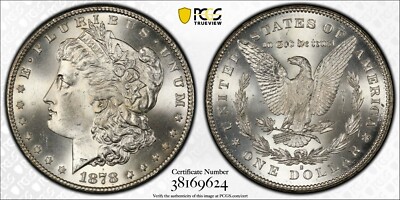 1878 S Morgan Silver Dollar PCGS MS66 VAM 6 Hot 50 Doubled RIB