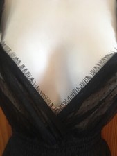 Max Studio Special Ed XS Formal Black Tulle Elegant Babydoll Layered Dress NWT