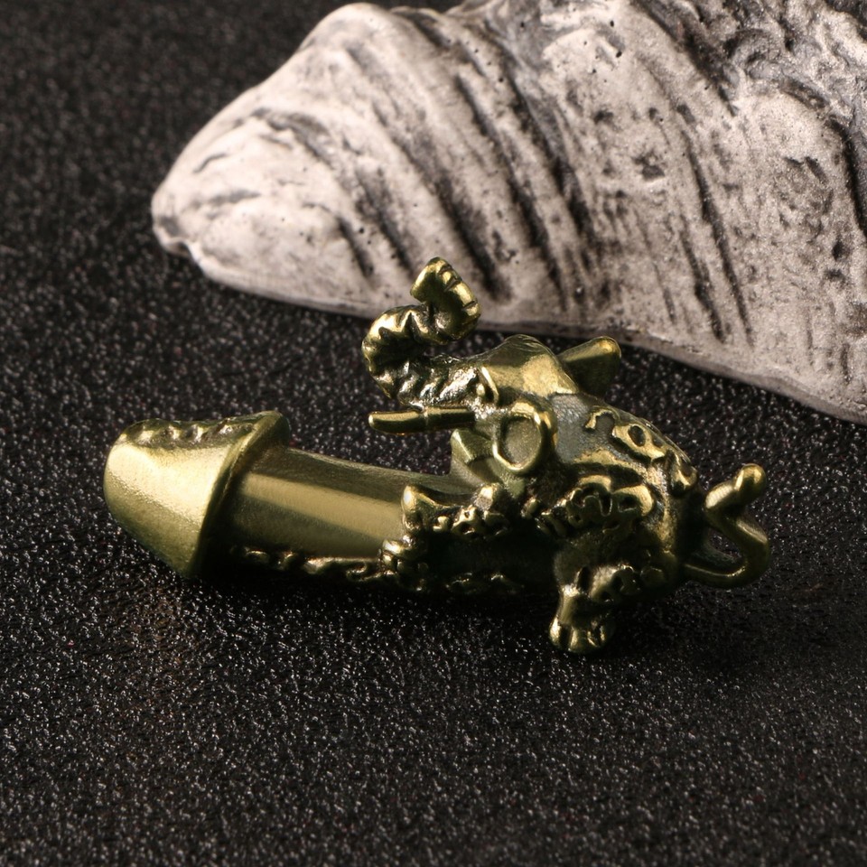 Solid Brass Elephant Figurine Small Statue Home Ornament Figurines