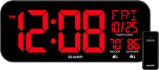 Large Oversized Screen LED Clock with Outdoor...