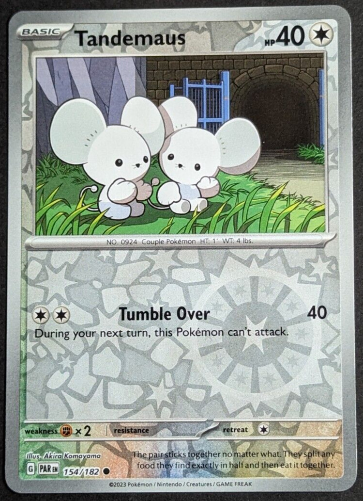 Tandemaus Reverse Holo NM 154/182 Paradox Rift Pokemon Card