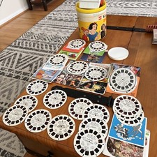 Vintage LOT View Master 31 reels Tin Disney Muppets ET Pooh Poppins Bambi
