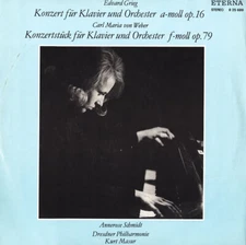 GRIEG Piano Concerto WEBER Concert Piece ANNEROSE SCHMIDT MASUR Eterna 825689