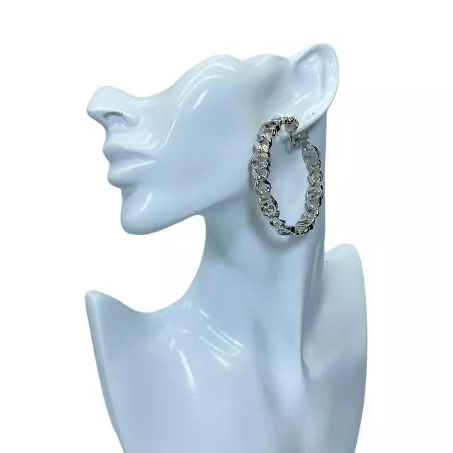 Gucci Authentique Boucle d'oreille à bascule G One Piece Bijoux Grand Métal Diamètre 6cm