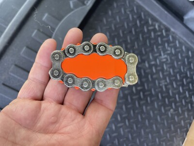 bicycle cigarette lighter Vintage Bike Bicycle Motorcycle Chain Cigarette Lighter Orange Plastic  Metal