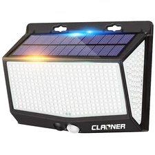 468 LED Solar Powered PIR Motion Sensor Lights Outdoor Garden Security Wall Lamp