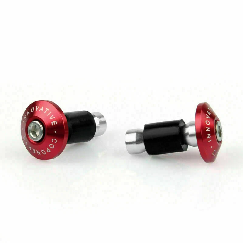 Universal Motorcycle Street Bike 7/8" Handlebar Grips Bar End Plugs Red Foto 2 de 3