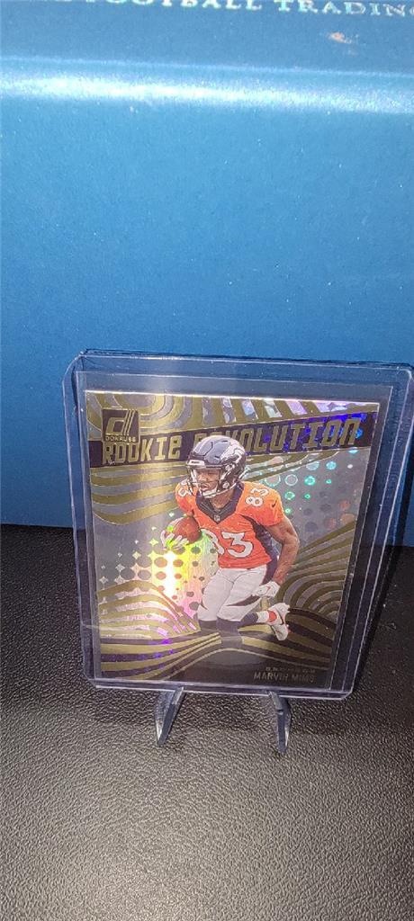 Marvin Mims Rookie Revolution Holo RC 2023 Donruss Card #RR-37 Denver Broncos