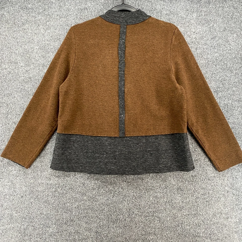 Habitat Clothes Live In Cardigan Womens S Brown Fleece Snap On Outdoor Lagenlook - Image 3 of 4