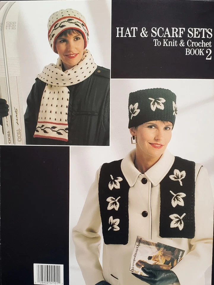 Juegos de sombreros y bufandas para tejer y ganchillo libro #2 patrones de Leisure Arts Foto 3 de 3