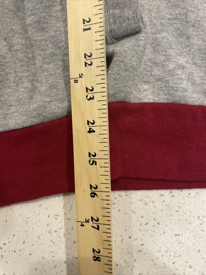 Adam Levine Men’s XL Gray Maroon Burgundy Red Full Zip Jacket - Image 4 of 4