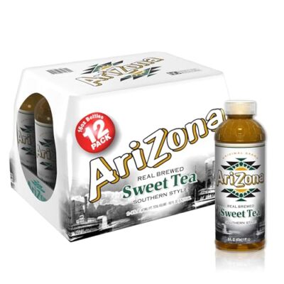 AriZona Sweet Tea - Southern Style Premium Brewed Tea, 16 Fl Oz (Pack of 12) 