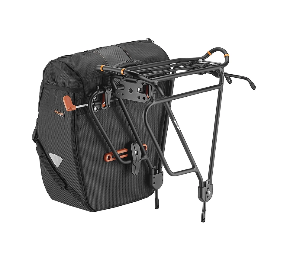 Bolsa de bicicleta Ibera PakRak clip-on liberação rápida alforjes de bicicleta para todas as condições climáticas (Pai... - Imagem 3 de 4
