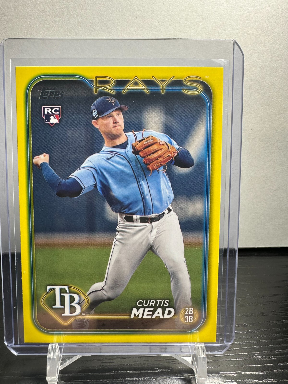 2024 Topps Curtis Mead Rookie "Yellow Border SP" (Tampa Bay Rays) #82