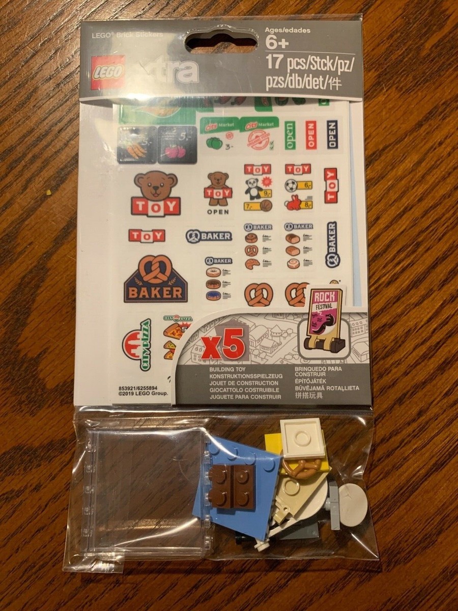 LEGO 6255894 Xtra Stickers Set of town-style sticker sheets