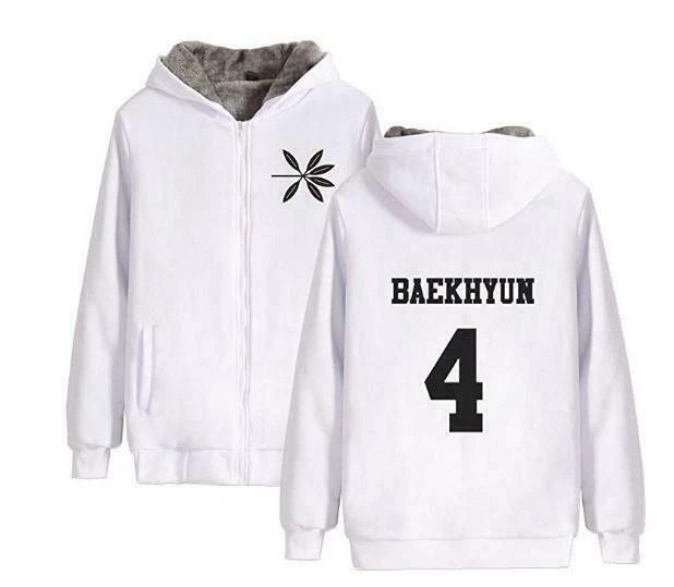 Kpop EXO The War winter Jacket Thicken Sweater Baekhyun Sehun Chanyeol Hoodies