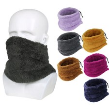 Winter Neck Warmer Gaiter Windproof Thick Fleece Face Mask Scarf for Men Women