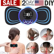 Mini EMS USB Electric Neck Tens Unit Cervical Vertebra Massager Pain Relief Tool