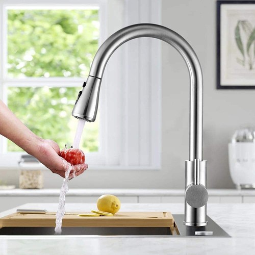 Edelstahl Küchen Spültischarmatur herunterziehbare Brause Einhand Deckmontage - Bild 19 von 109