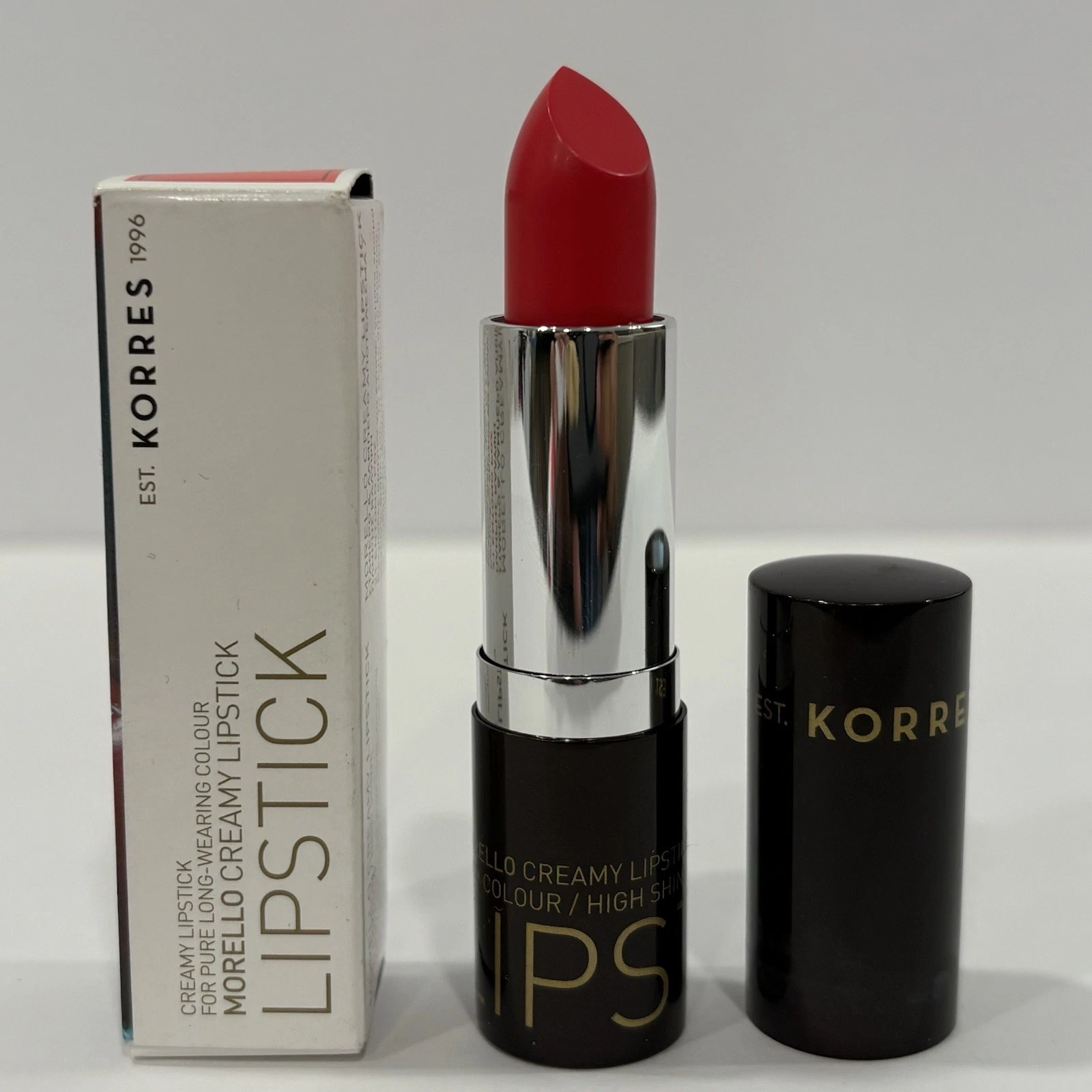 Korres #21 Vivid Pink Morello Creamy Lipstick High Shine Rich Color NEW