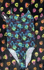 Ethika New With Tags Women's Pull-On "The Bodysuit" Colorful Leaf/Floral Small