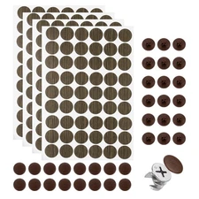 216Pcs Screw Hole Stickers and 200Pcs 16.5x6mm Screw Cover Caps, Coffee
