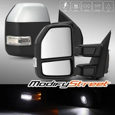 Fit 2021-2023 Ford F150 Power Heated Chrome Towing Mirrors Pair Turn Signal BSM