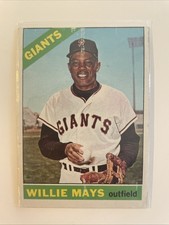 1966 Topps Willie Mays #1 Printing Damage On Front