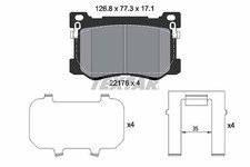 TEXTAR Bremsbelagsatz, Scheibenbremse Vorderachse u.a. für GENESIS, HYUNDAI, KIA