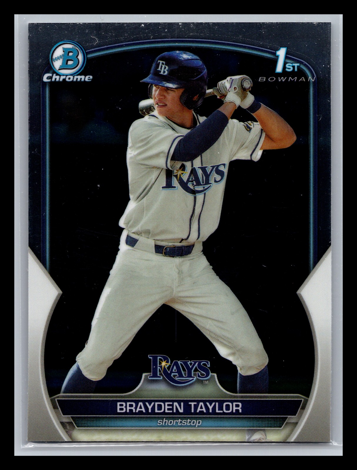 Brayden Taylor Tampa Bay Rays #BDC-60 Bowman 2023 Bowman Draft Chrome