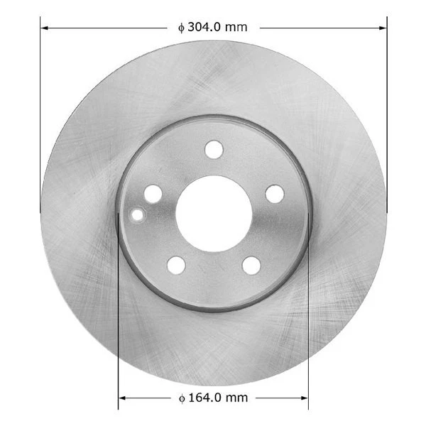 For Mercedes-Benz E300 08-09 Bendix Global Premium Vented Front Brake Rotor Foto 3 de 4