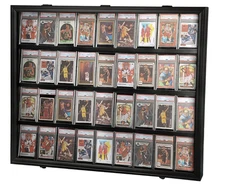 Graded Sports Card Display Case - 36 Baseball Card Display Case-Lockable Trading