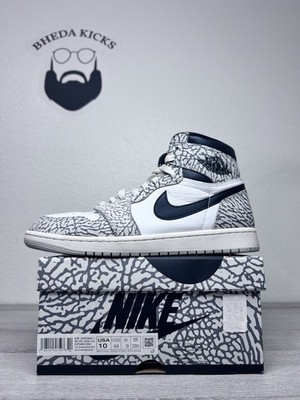 Size 10 - Air Jordan 1 Retro OG High White Cement DZ5485-052