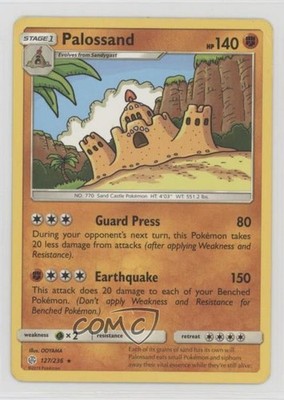 Palossand Pokémon Sun & Moon Cosmic Eclipse #127