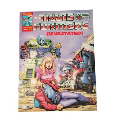 Transformers UK Nr. 62 Marvel UK 24. Mai 1986 Comic G1 MTMTE Devastator Scrapper