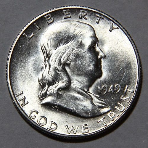 1949-S US Franklin Half Dollar 50c Nice UNC -5417-