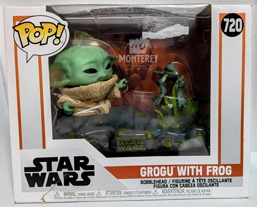 Funko Pop! Star Wars Mandalorian Grogu With Frog Bobblehead Figure Set