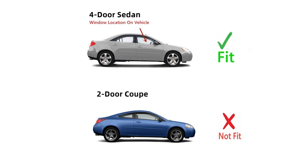 Fits 2005-2010 Pontiac G6 4D Sedan Passenger Right Side Front Door Window Glass Foto 3 de 4